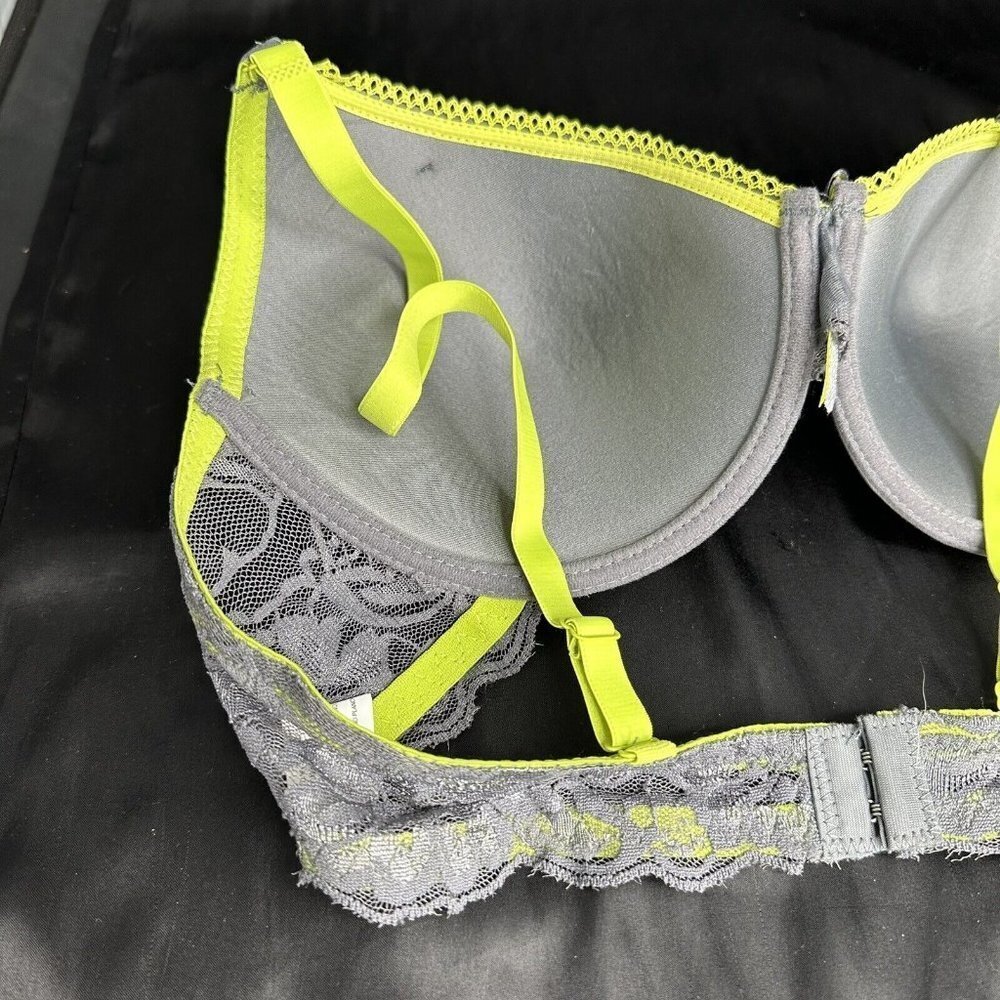 Angelina Grey Green Bra Silky Lace Detail Convertible Removable AdjustableStraps - Picture 8 of 11